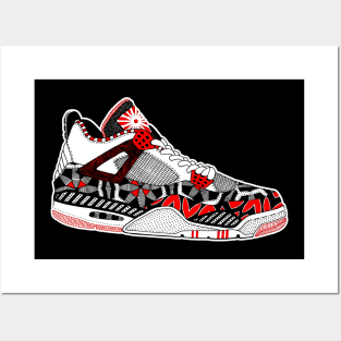 Jordan IV Flowers Posters and Art